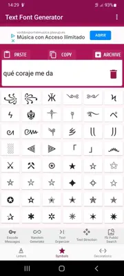 Text Font Generator android App screenshot 2